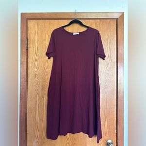 Size large wine colored dress